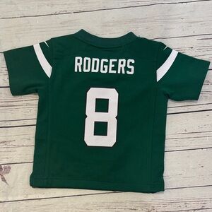 NIKE TODDLER NEW YORK JETS AARON RODGERS #8 JERSEY SIZE 2T SCREEN PRINT
